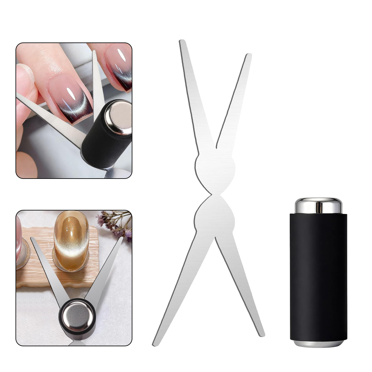 Nail Art Full Color - Juego de imanes de doble cabezal