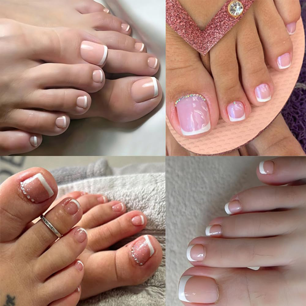 Nail Art Ombre Pink - 120 Uñas Postizas de Color Rosa