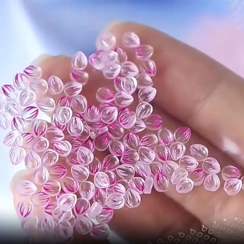 Nail Art Ombre Pink - 100 Piezas de Adornos de Resina