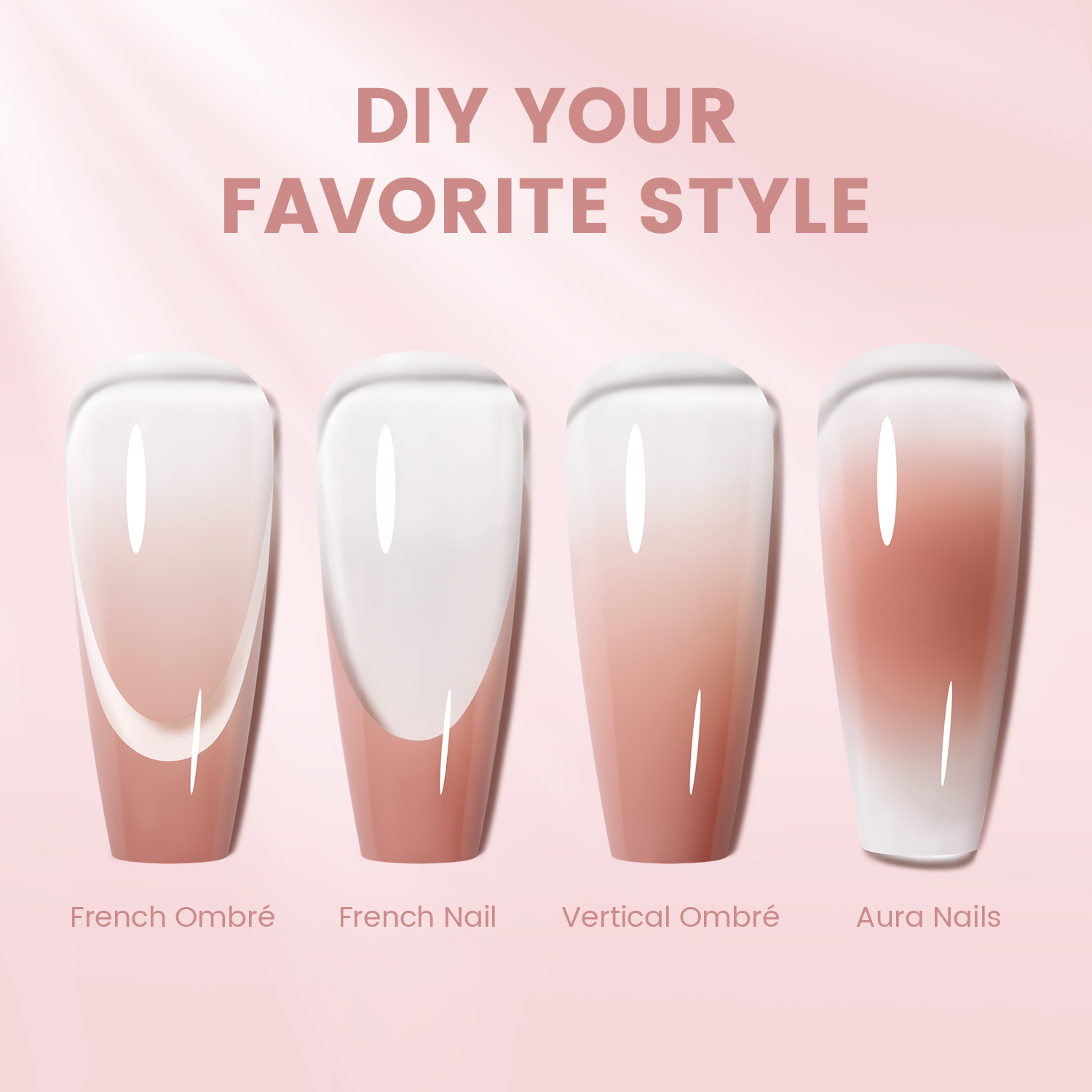 Nuevo Kit de Gel para Pintura  - Nail Art Ombre Pink reseña y precio