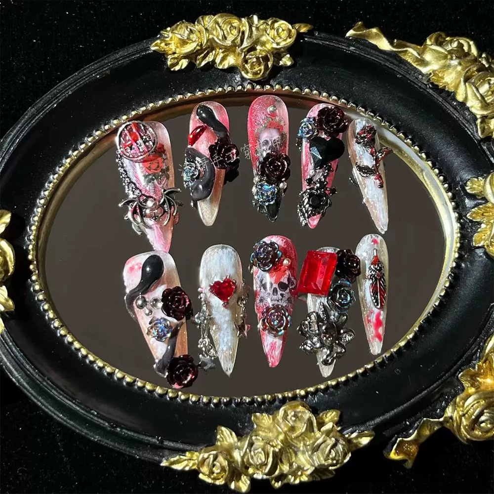 Uñas Postizas Largas Estilo Pu - Nail Art Love reseña y precio