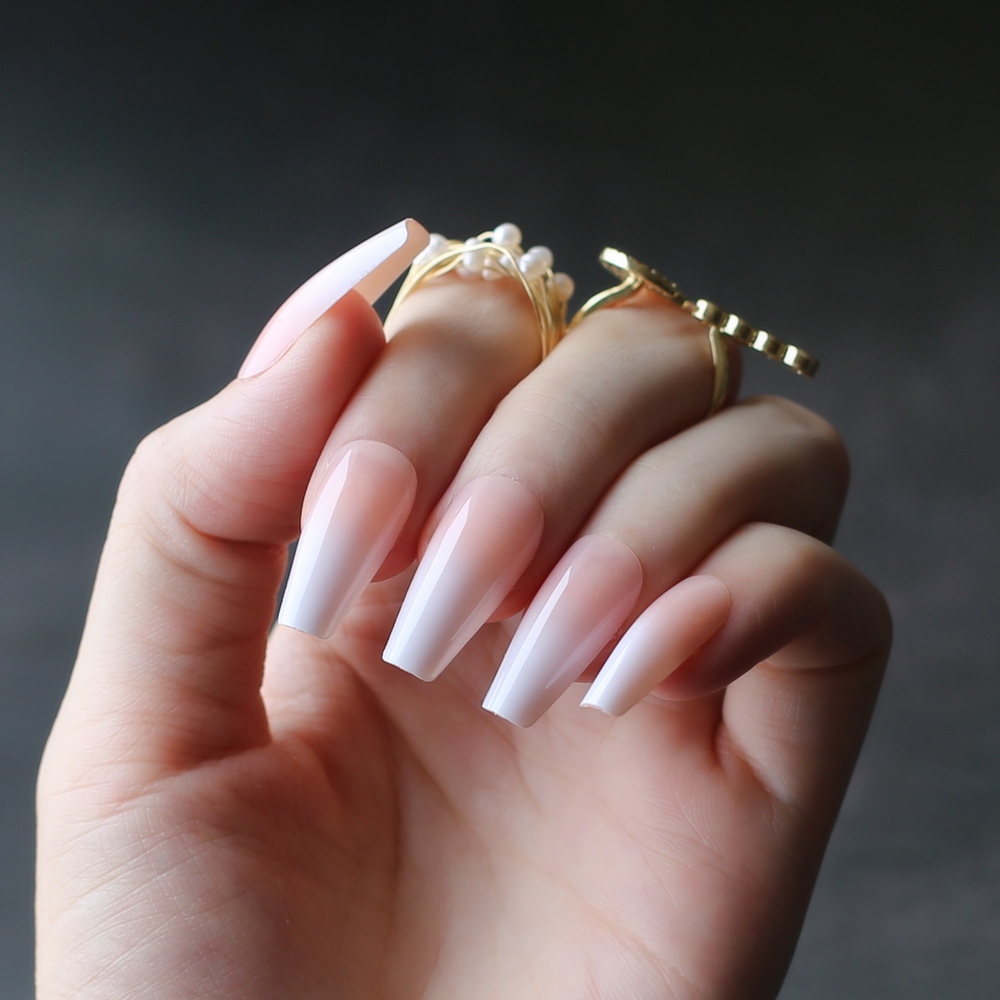 Uñas postizas brillantes para  - Nail Art Ombre Pink reseña y precio