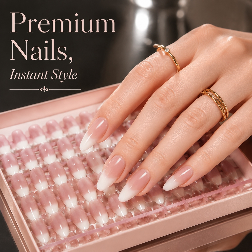 150 Uñas Postizas Estilo Franc - Nail Art Ombre Pink reseña y precio