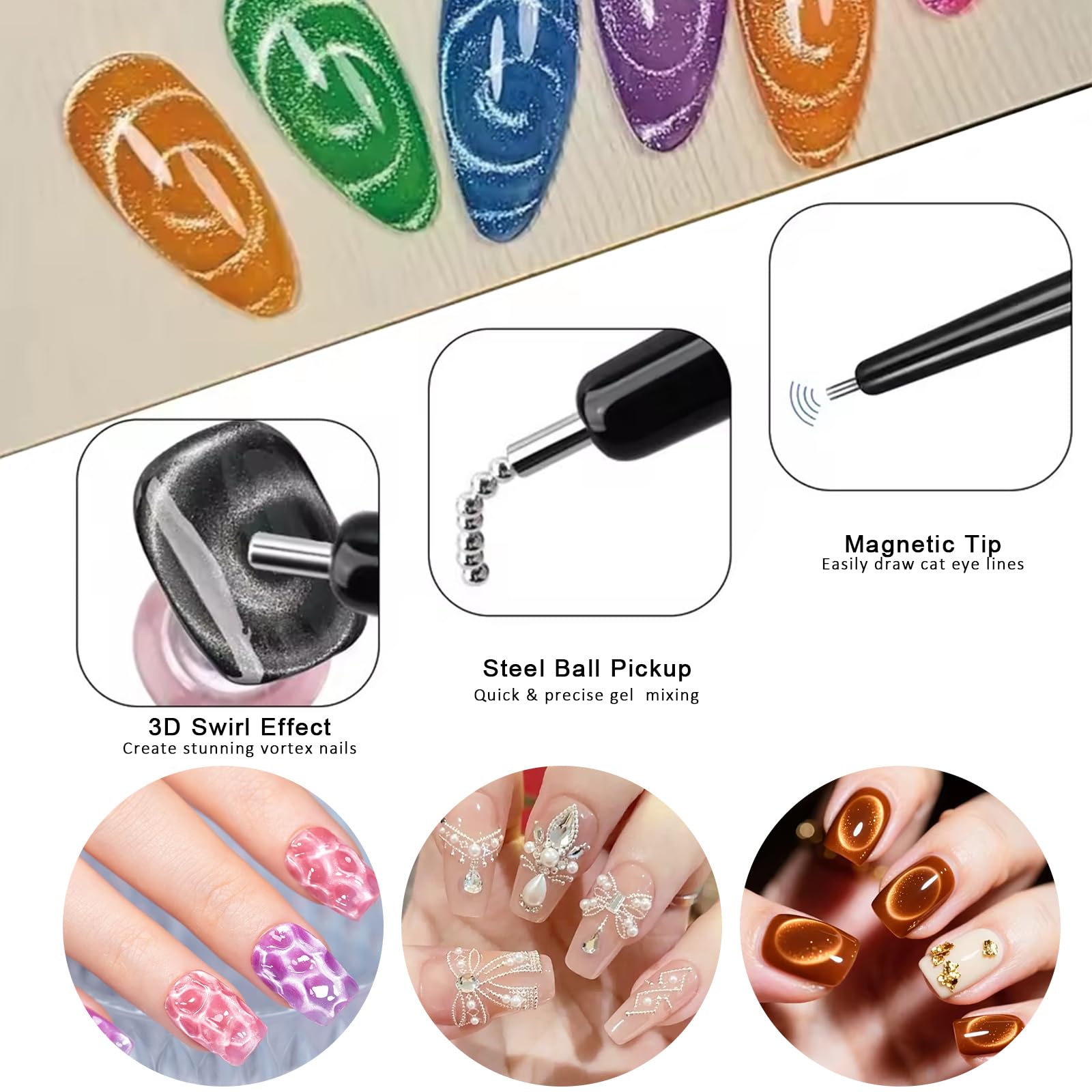 Juego de 11 imanes para decora - Nail Art Full Color reseña y precio