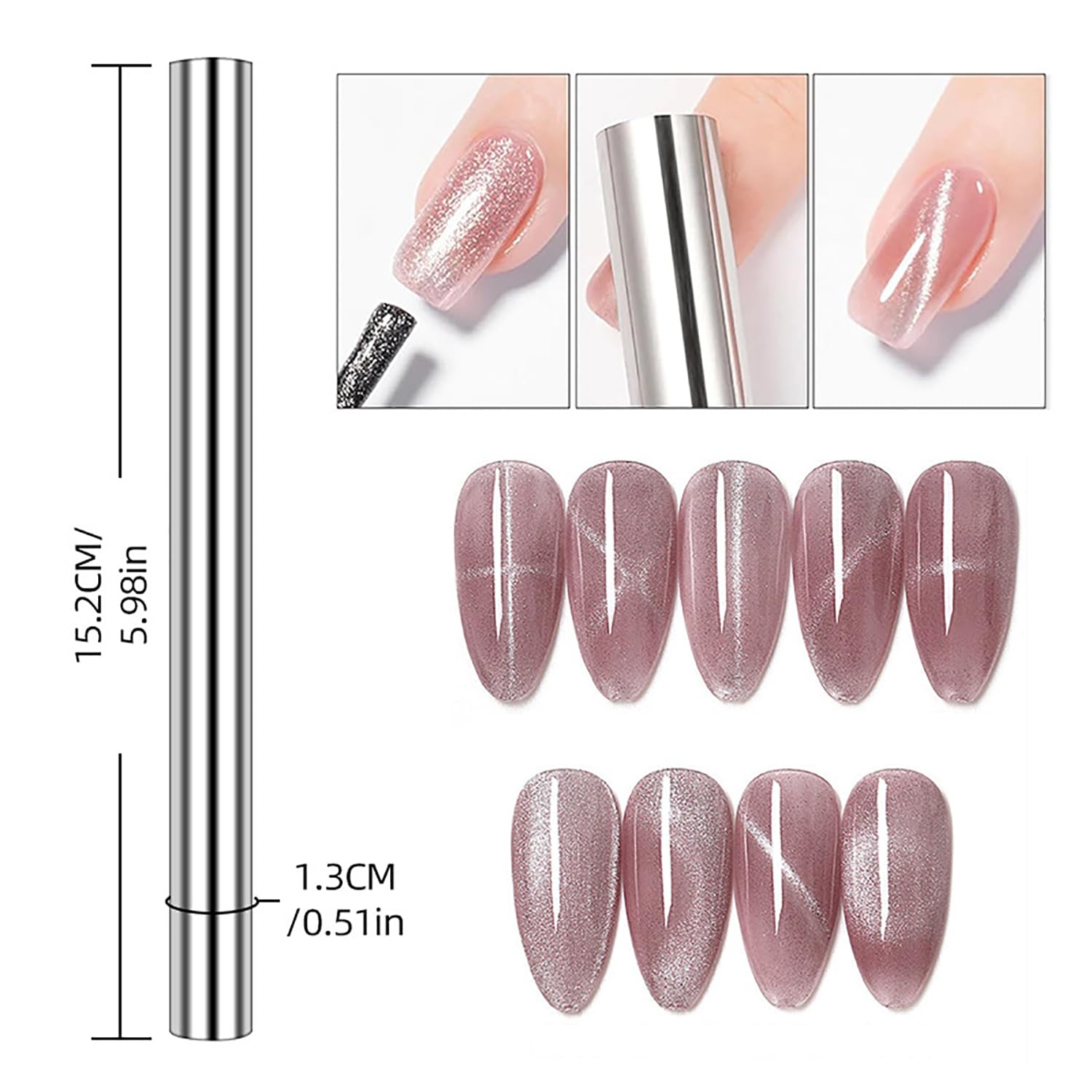 Juego de 10 Varitas Magnéticas - Nail Art Full Color reseña y precio