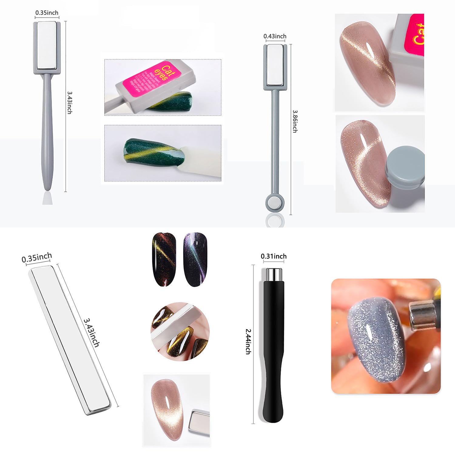 Juego de 10 Varitas Magnéticas - Nail Art Full Color reseña y precio