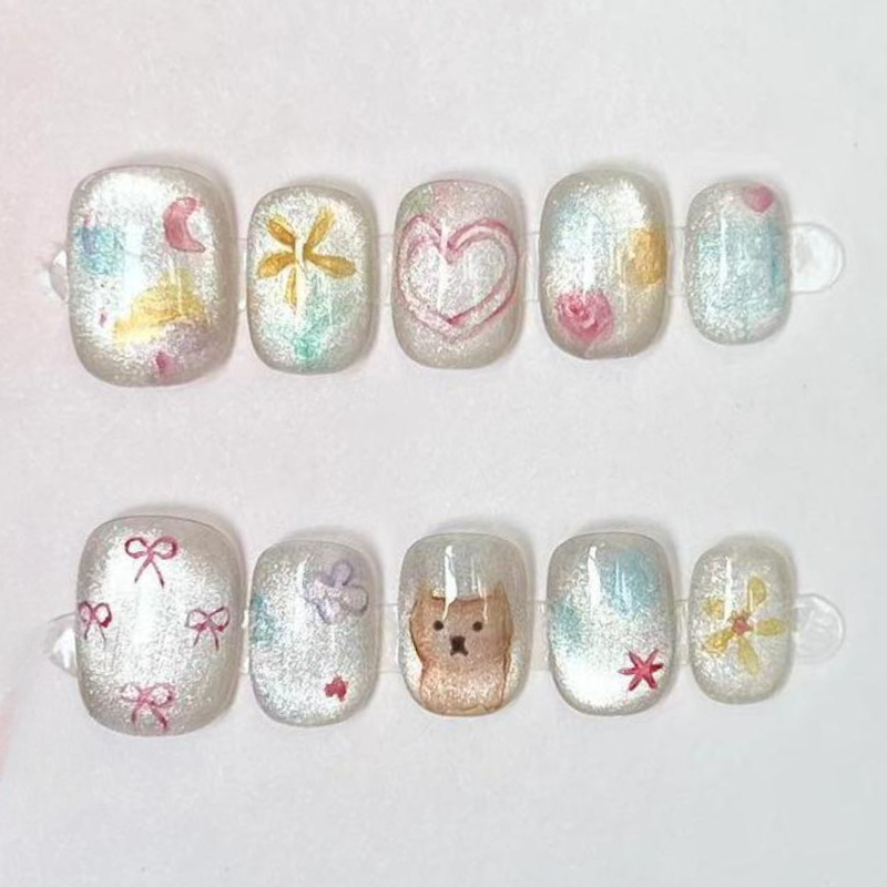 10 Uds. De uñas postizas redon - Nail Art Full Color reseña y precio