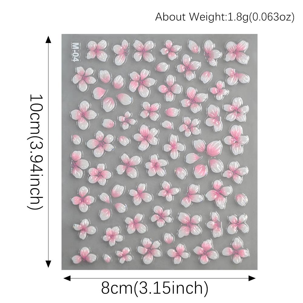 1 unidad de pegatina 3D en rel - Nail Art Ombre Pink reseña y precio