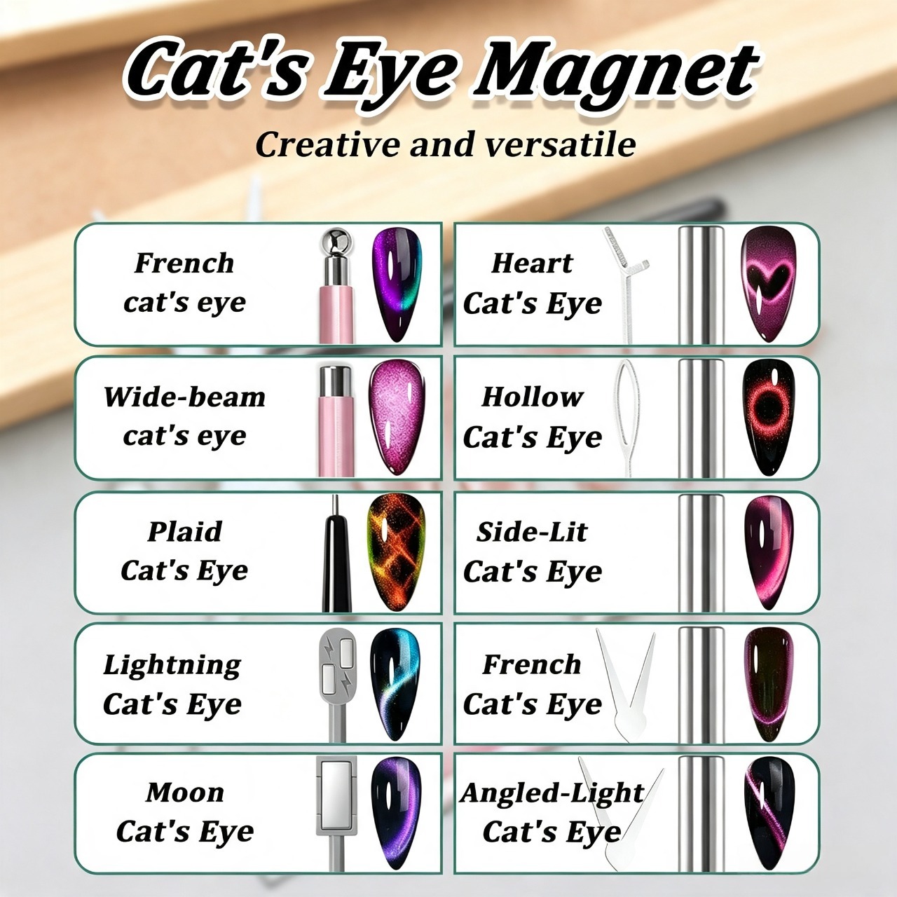 Juego de 7 imanes para uñas ef - Nail Art Full Color reseña y precio