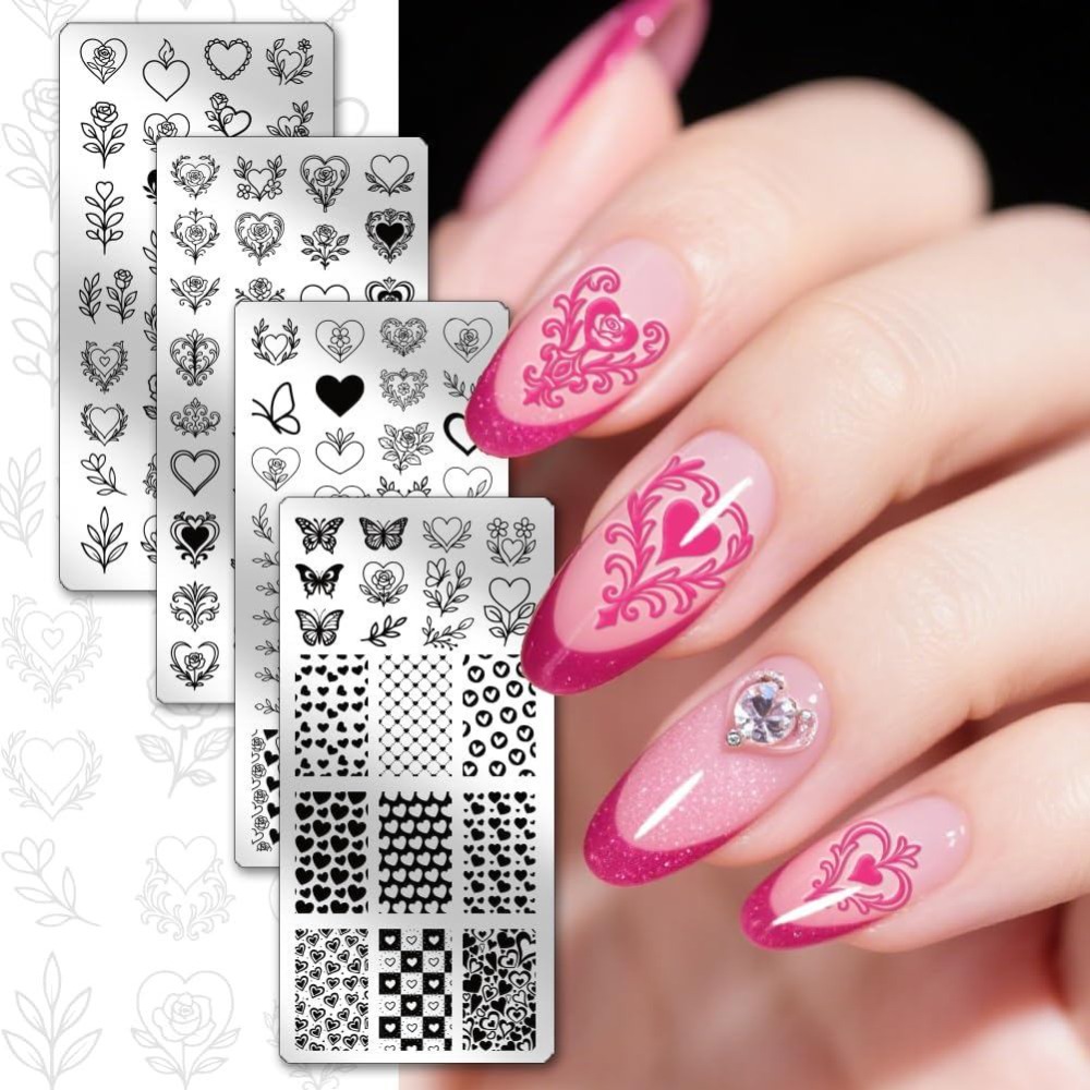 4 Placas de Estampado de Uñas  - Nail Art Love reseña y precio