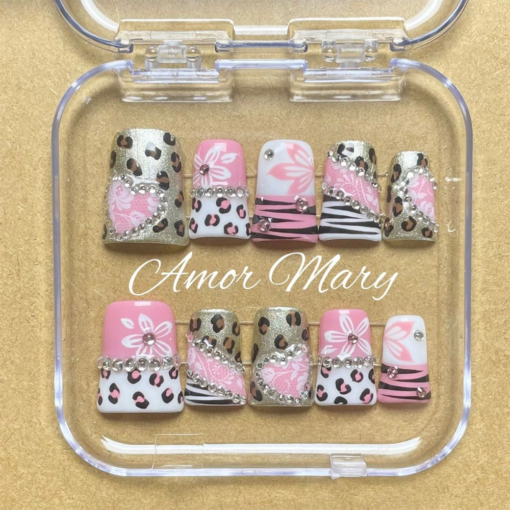 Uñas Postizas Cuadradas Median - Nail Art Love reseña y precio
