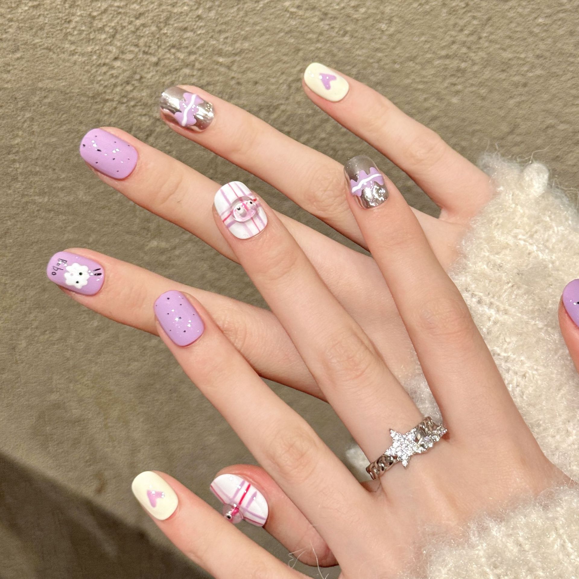10 Uds. Uñas postizas cortas r - Nail Art Love reseña y precio