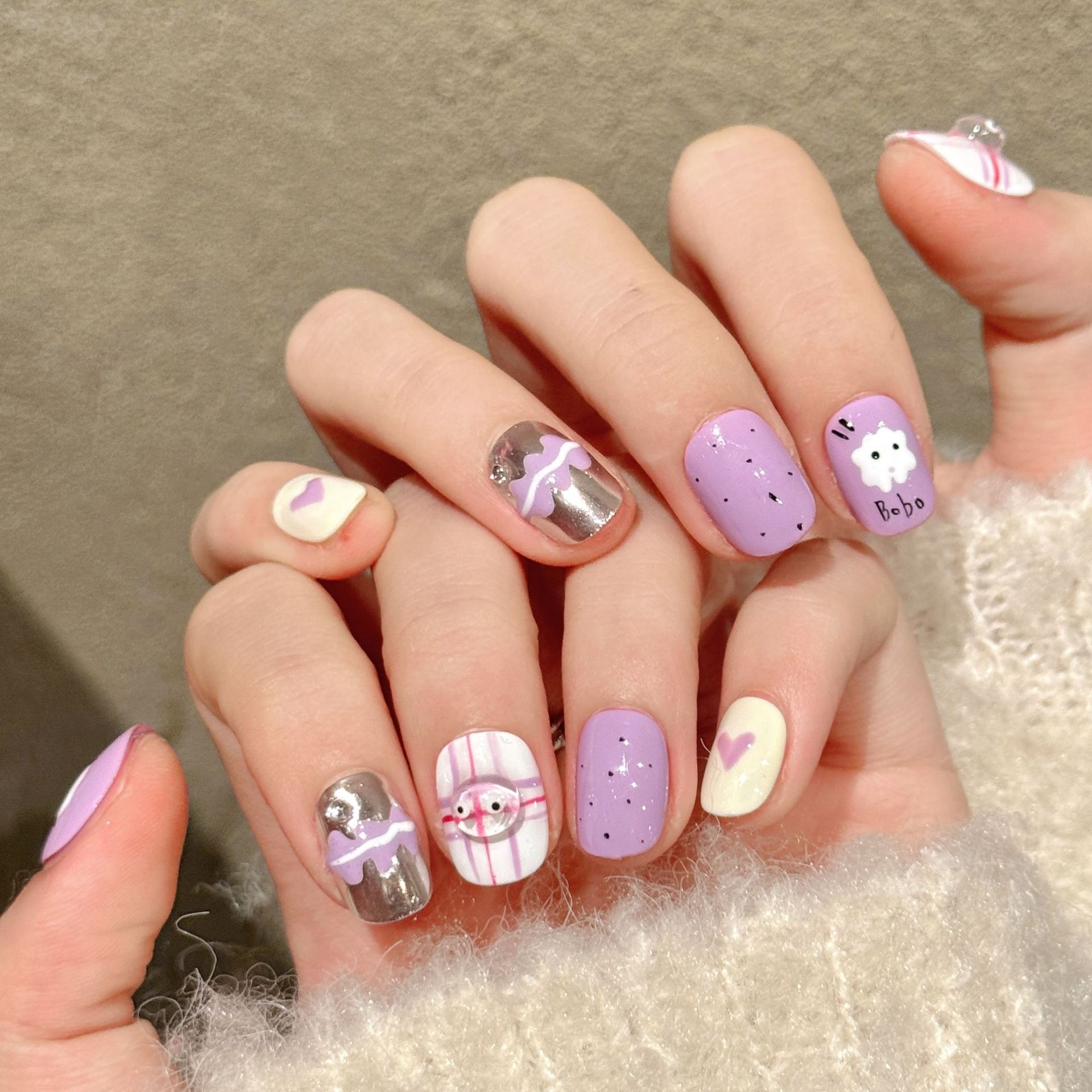 10 Uds. Uñas postizas cortas r - Nail Art Love reseña y precio