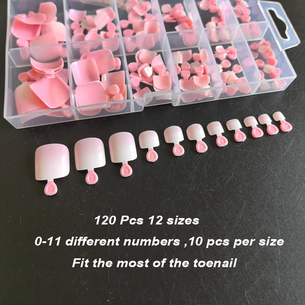 120 Uñas Postizas de Color Ros - Nail Art Ombre Pink reseña y precio