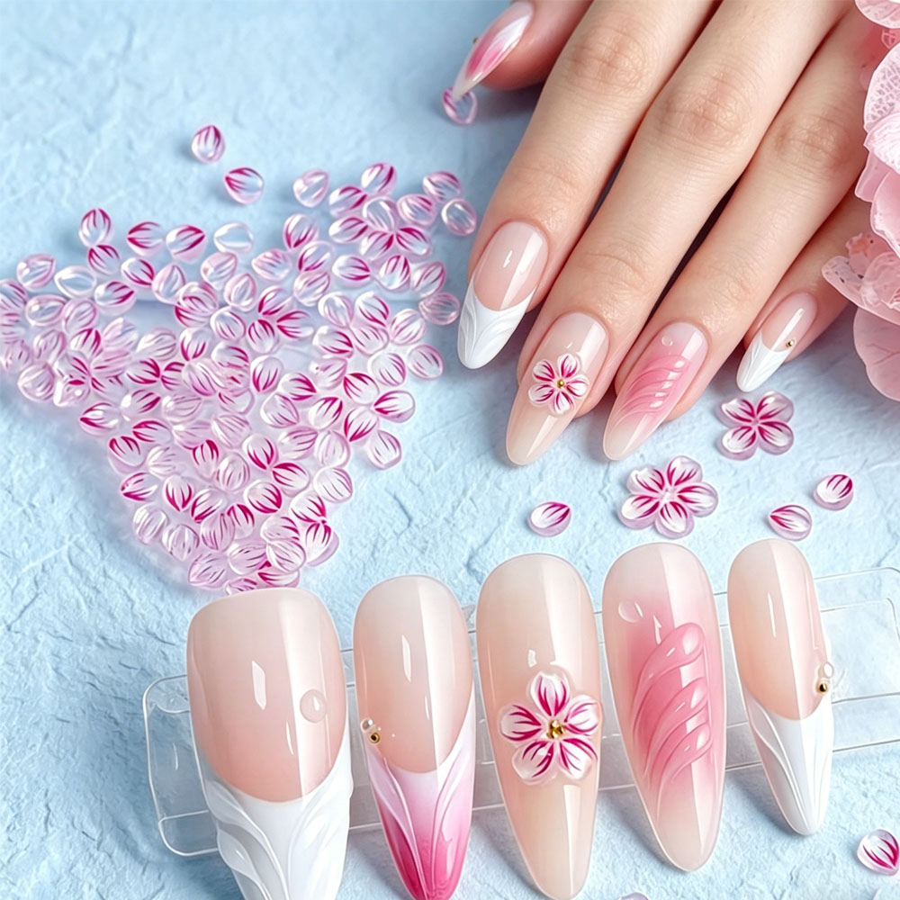 100 Piezas de Adornos de Resin - Nail Art Ombre Pink reseña y precio