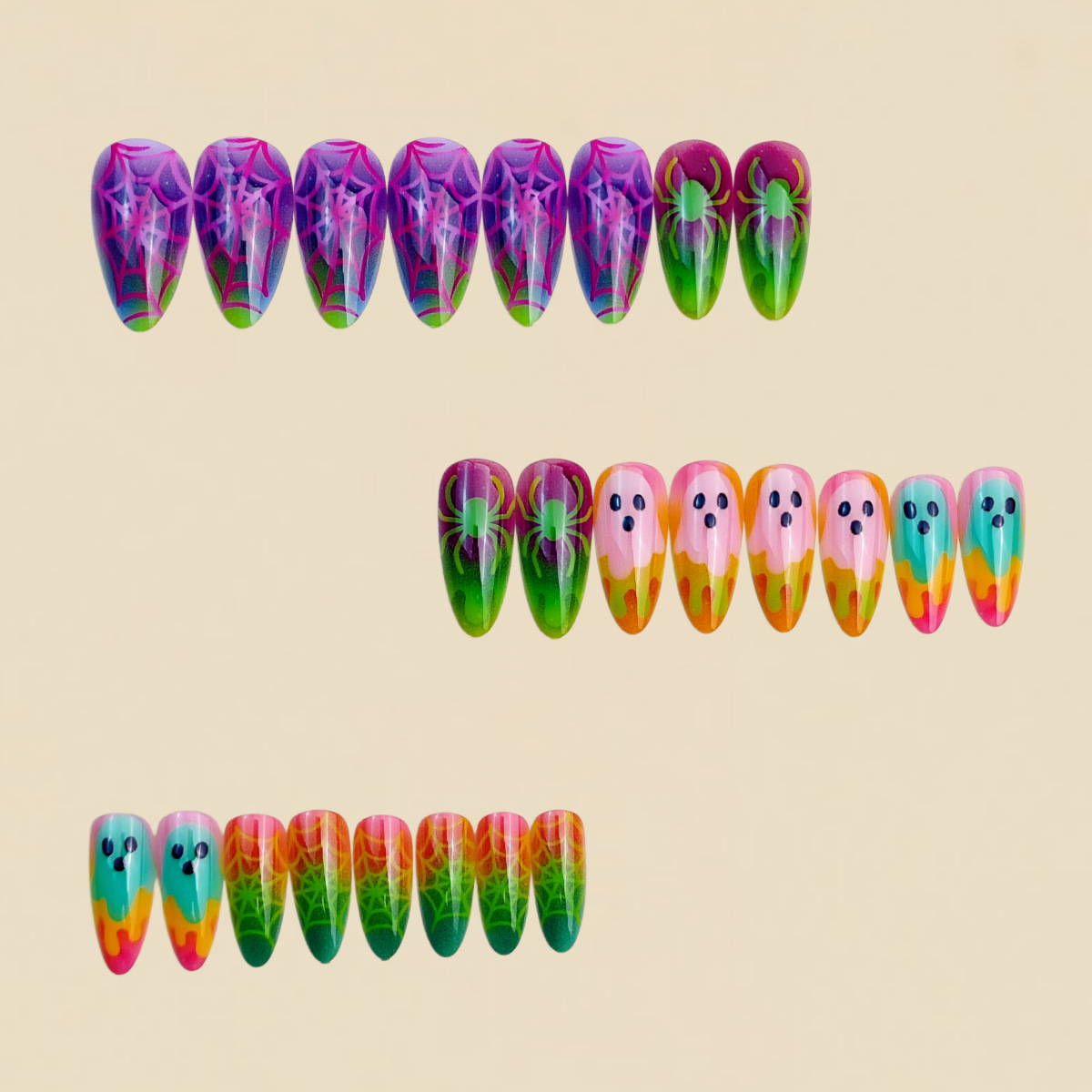 Uñas Postizas de Halloween con - Nail Art Full Color reseña y precio