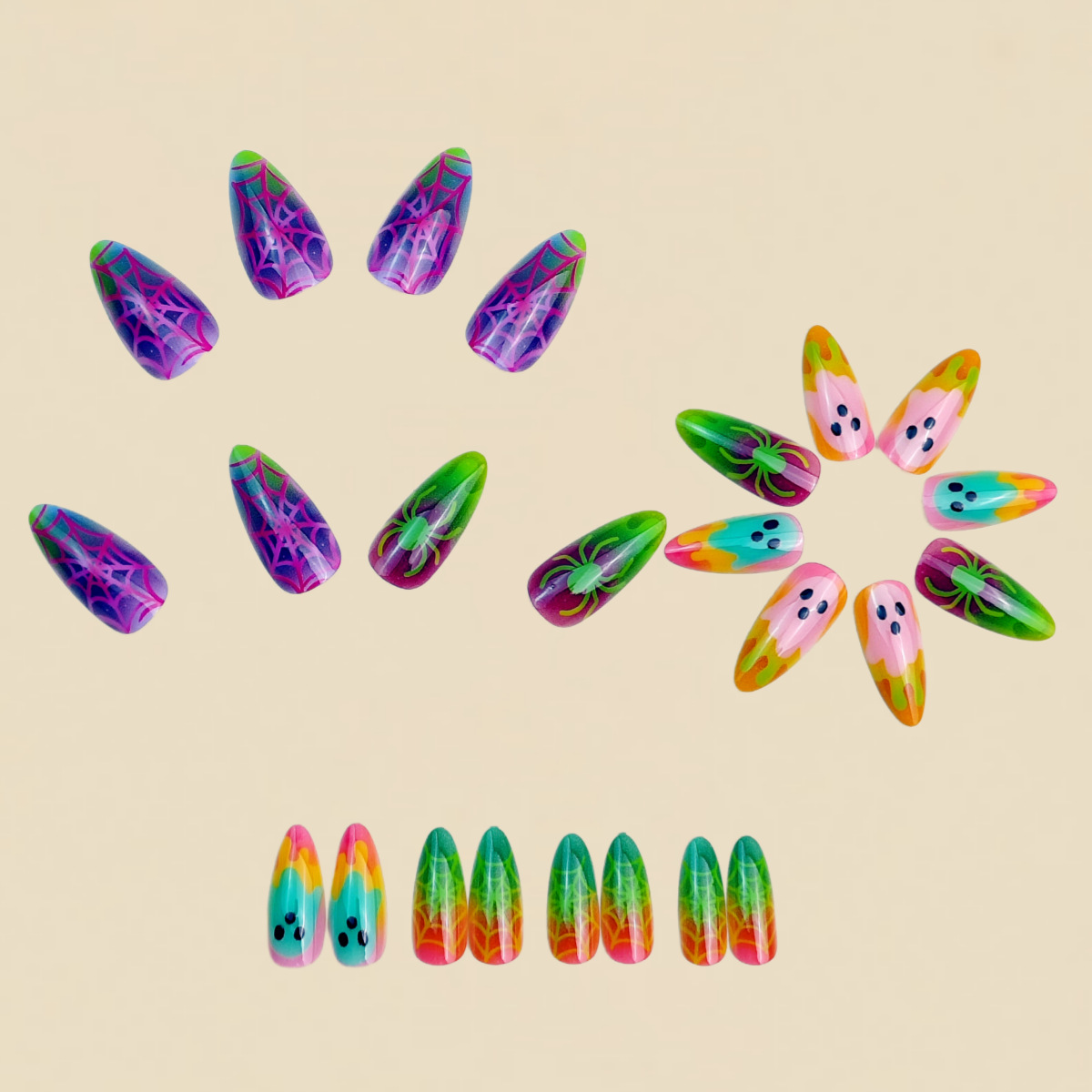 Uñas Postizas de Halloween con - Nail Art Full Color reseña y precio