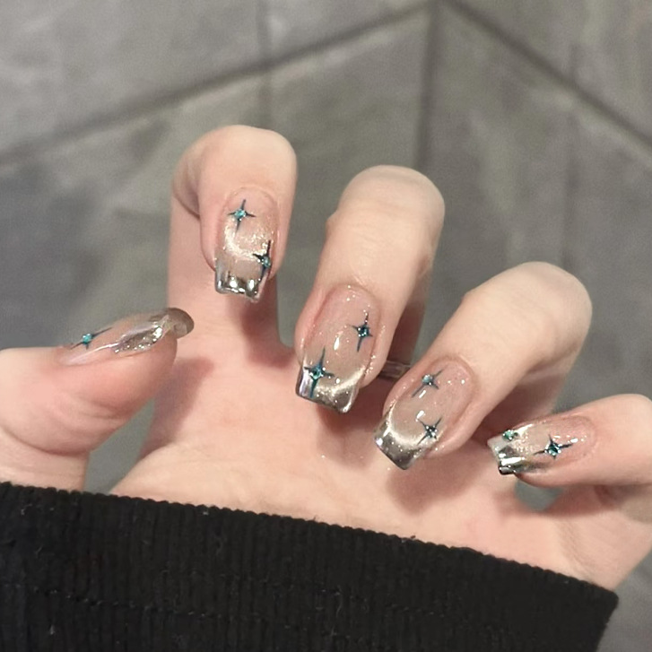 24 Uñas Postizas Cortas Cuadra - Nail Art Ombre Pink reseña y precio
